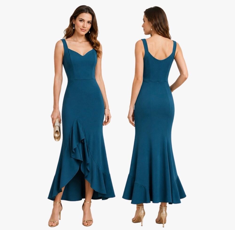 Grace Karin women’s Teal Mermaid Midi Dress NWT (size XL)